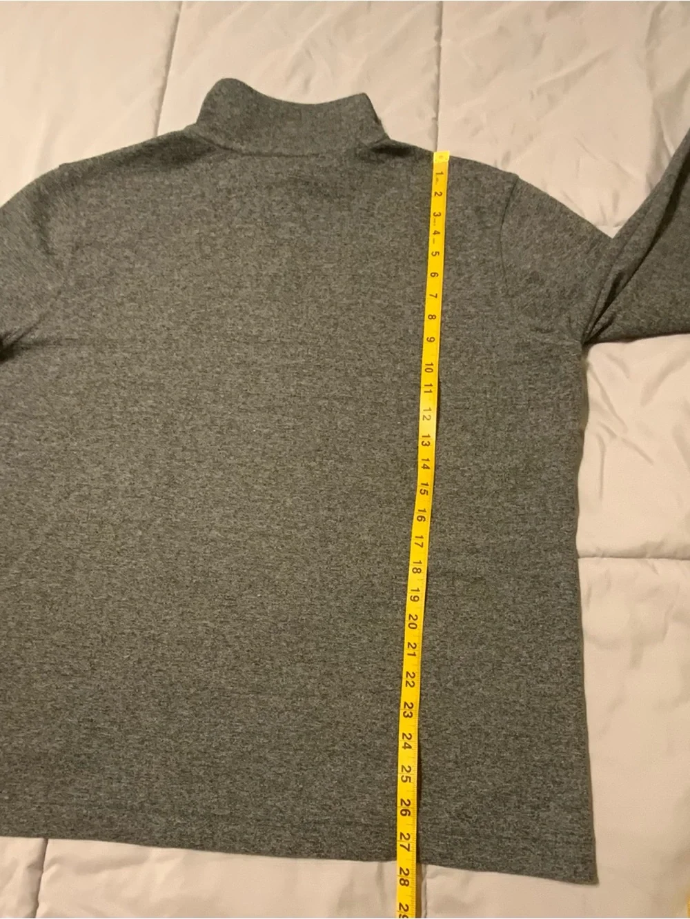 Banana Republic Men's Size XL Cotton & Poly Fine Knit 1/4 Zip Sweater Gray